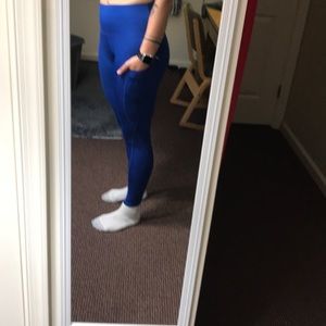 Blue leggings with POCKET